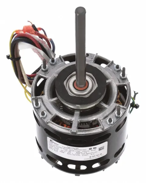 CENTURY Direct Drive Blower Motor: 3 Speed, Open Air-Over, Ring Mount, 1/10 HP, 1,075 Nameplate RPM
