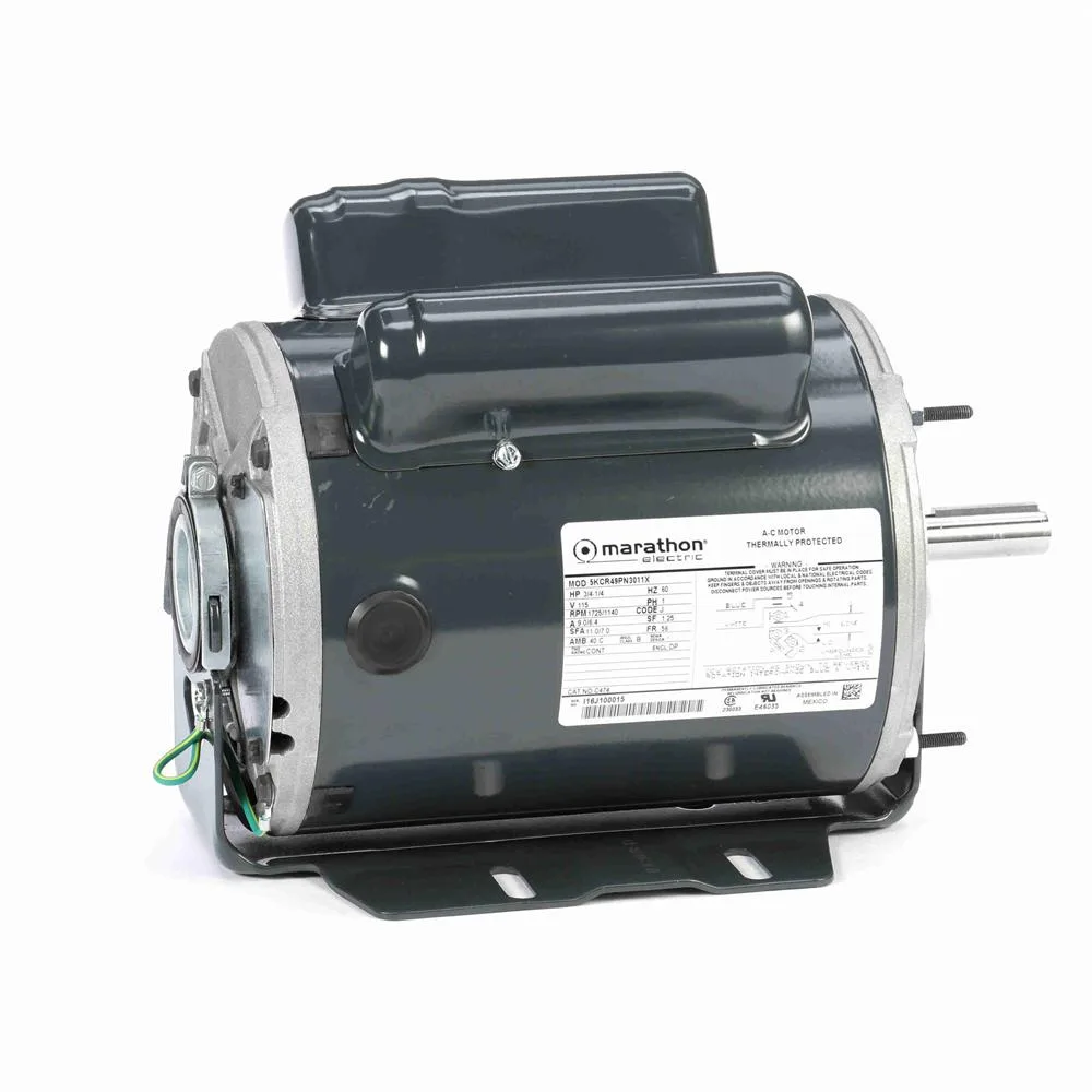 Marathon C474 Capacitor Start/Run Blower Motor, 6-1/2" Dia., 1140/1725 RPM