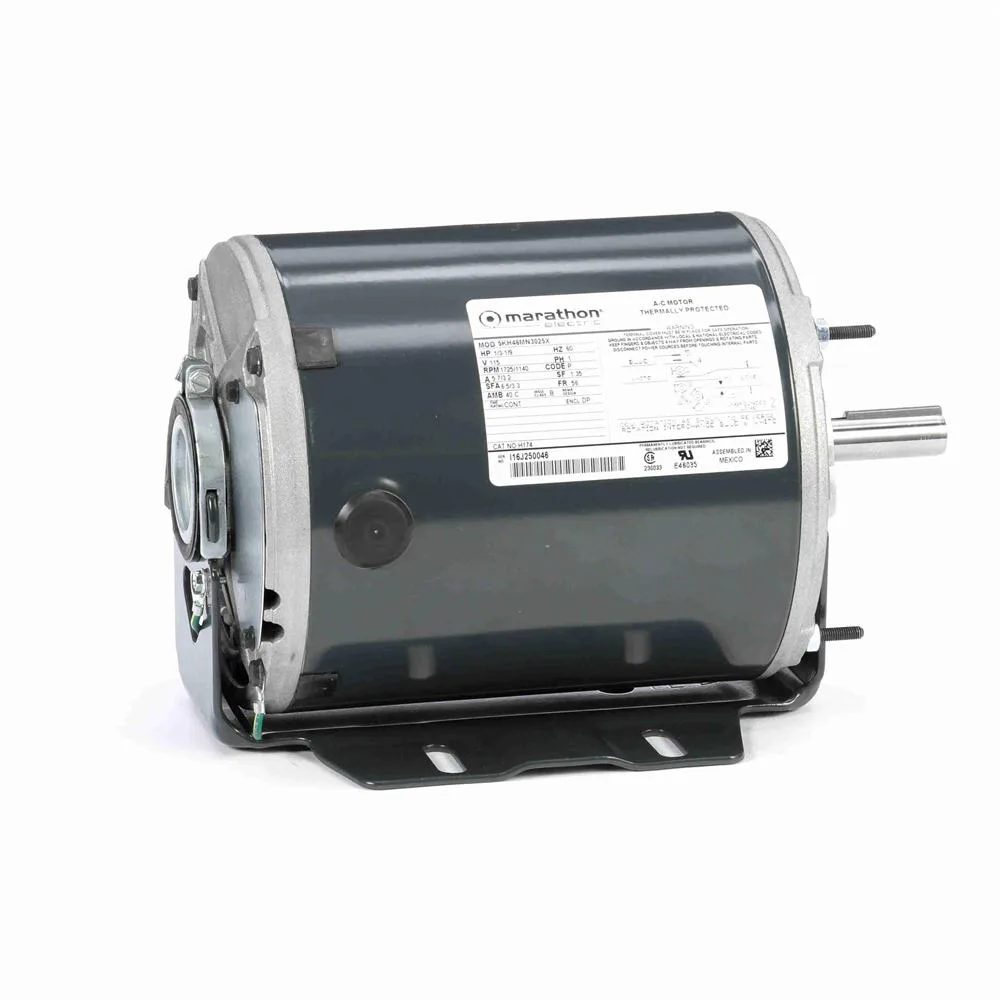 Marathon H174 Split Phase Blower Motor, 6-1/2" Dia., 1140/1725 RPM Marathon H174 Split Phase Blower Motor, 6-1/2" Dia., 1140/1725 RPM