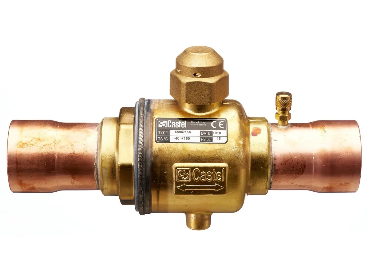 Castel Ball Valve With Access Port 2 1/8" Solder 6570/17A