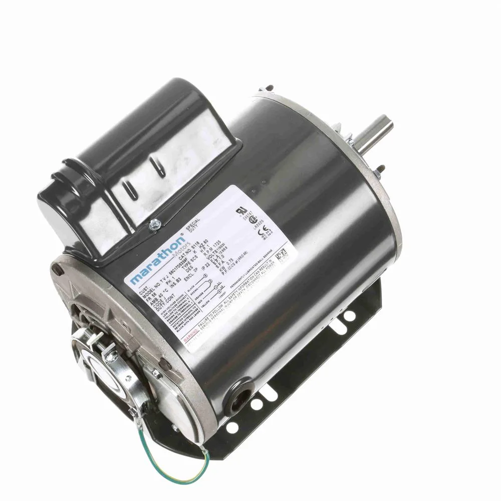 Marathon S116 Capacitor Start Blower Motor, 6-1/2" Dia., 1 HP, 1725 RPM Marathon S116 Capacitor Start Blower Motor, 6-1/2" Dia., 1 HP, 1725 RPM