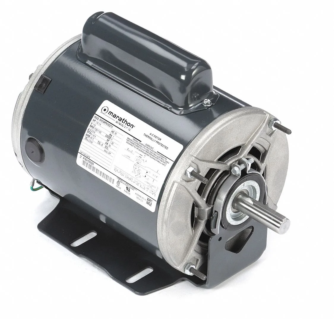MARATHON MOTORS General Purpose Motor: 2 Speed, Open Dripproof, Cradle Base Mount, 1/2 HP, 115V AC