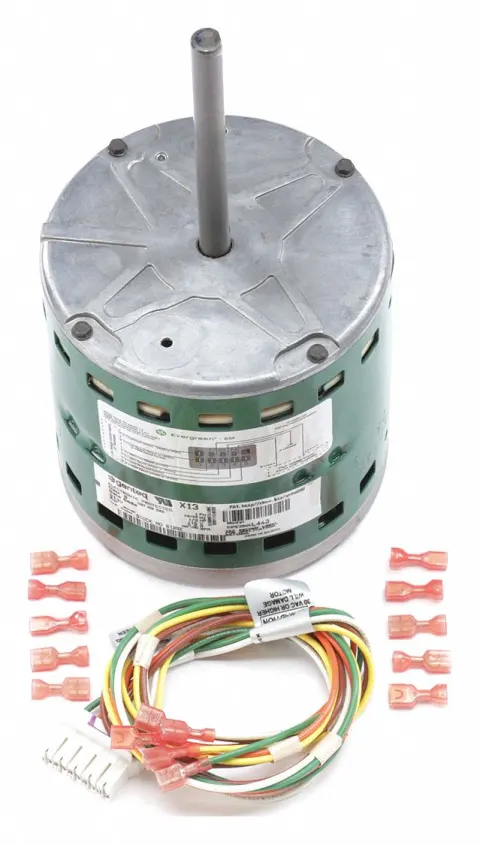 GENTEQ ECM Direct Drive Blower Motor: 5 Speed, Open Air-Over, Face Mount, 1/2 HP, 115V AC, 48 Frame