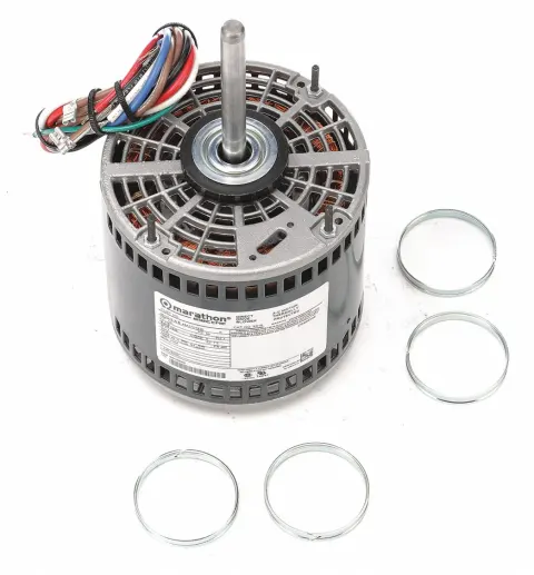 MARATHON MOTORS Direct Drive Blower Motor: 3 Speed, Open Air-Over, Ring/Stud Mount, 1/2 HP, 115V AC