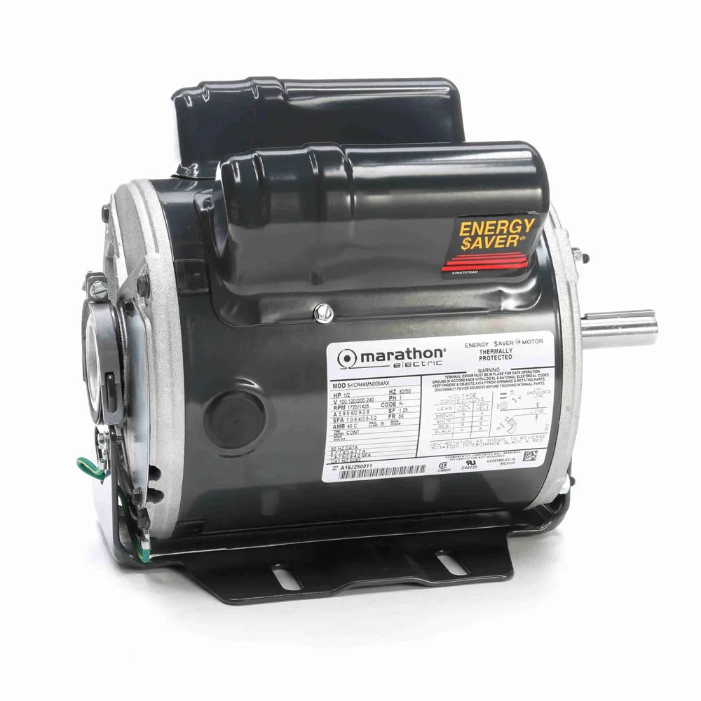 Marathon E263 Capacitor Start/Run Blower Motor, 6-1/2" Dia., 1/2 HP, 1725 RPM Marathon E263 Capacitor Start/Run Blower Motor, 6-1/2" Dia., 1/2 HP, 1725 RPM