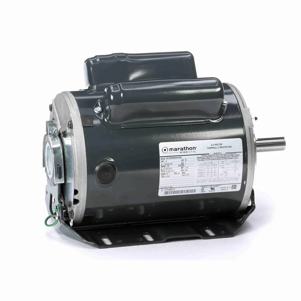 Marathon C1160 Capacitor Start/Run Blower Motor, 6-1/2" Dia., 1-1/2 HP, 1725 RPM Marathon C1160 Capacitor Start/Run Blower Motor, 6-1/2" Dia., 1-1/2 HP, 1725 RPM