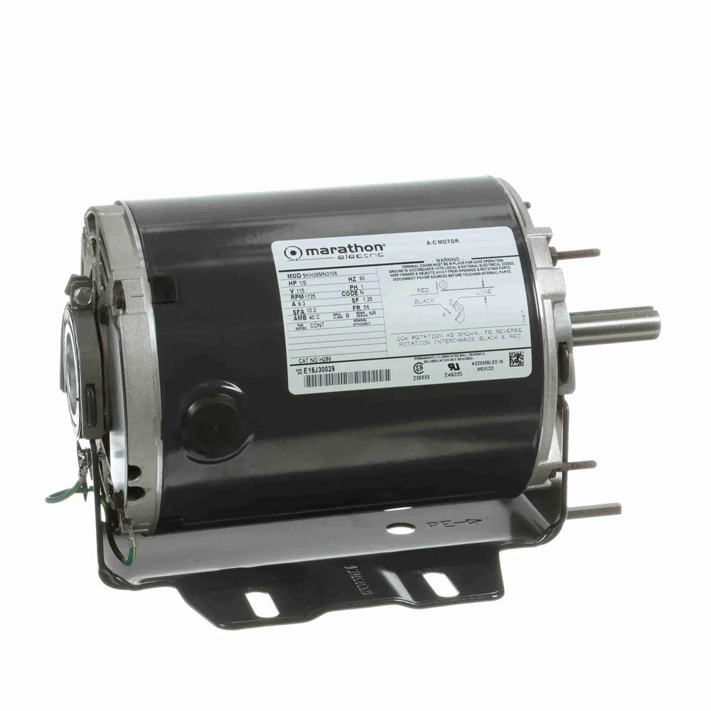 Marathon H286 Split Phase Blower Motor, 6-1/2" Dia., 1/2 HP, 1725 RPM Marathon H286 Split Phase Blower Motor, 6-1/2" Dia., 1/2 HP, 1725 RPM