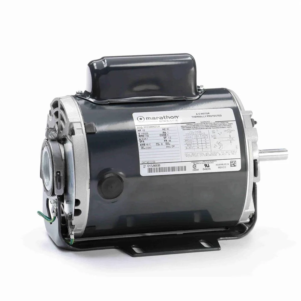 Marathon C133 Capacitor Start Blower Motor, 5-5/8" Dia., 1/2 HP, 1725 RPM Marathon C133 Capacitor Start Blower Motor, 5-5/8" Dia., 1/2 HP, 1725 RPM