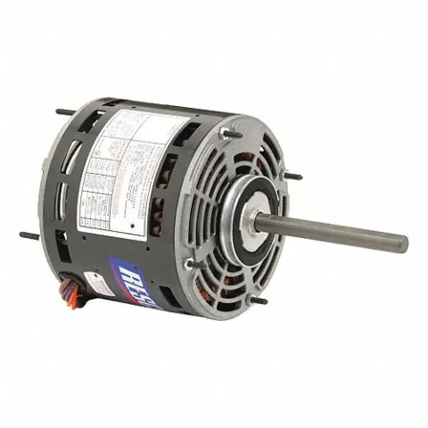U.S. MOTORS Direct Drive Blower Motor: 4 Speed, Open Air-Over, Stud Mount, 1/2 HP, 208-230V AC, Auto