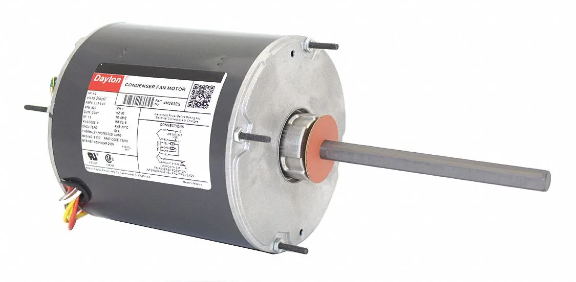DAYTON Condenser Fan Motor: Stud Mount, Totally Enclosed Air-Over, 1/2 HP, 825 Nameplate RPM, Auto DAYTON Condenser Fan Motor: Stud Mount, Totally Enclosed Air-Over, 1/2 HP, 825 Nameplate RPM, Auto