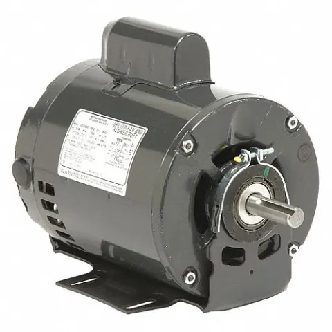 U.S. MOTORS Direct Drive Blower Motor: 1 Speed, Open Air-Over, Resilient Base Mount, 1/2 HP, Auto