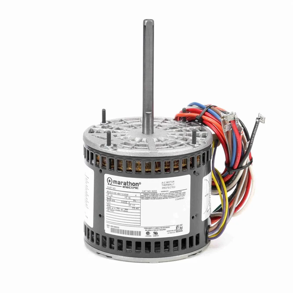 Marathon X033 PSC Direct Drive Blower Motor, 5-5/8" Dia., 1/2 HP, Rheem and Ruud OEM Replacement Marathon X033 PSC Direct Drive Blower Motor, 5-5/8" Dia., 1/2 HP, Rheem and Ruud OEM Replacement