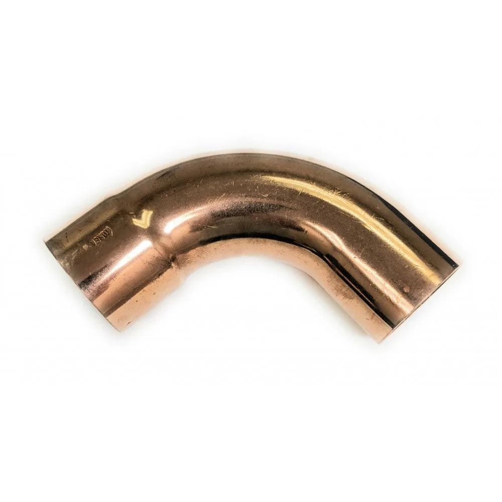 كوع نحاس ستريت 90 درجة نصف قطر طويل (Long Turn Street)، طرف توصيل 3/8 بوصة × نحاس 1/2 بوصة قطر خارجي كوع نحاس ستريت 90 درجة نصف قطر طويل (Long Turn Street)، طرف توصيل 3/8 بوصة × نحاس 1/2 بوصة قطر خارجي