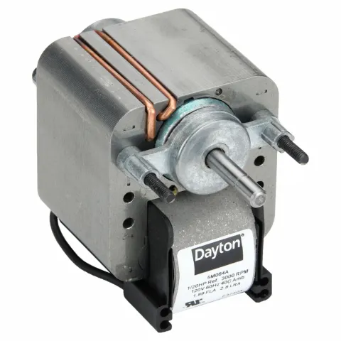 DAYTON C-Frame Motor: 1/20, 3,000, 1 No. of Speeds, 120V AC, CWSE, One-Shot, Sleeve, Stud Mount