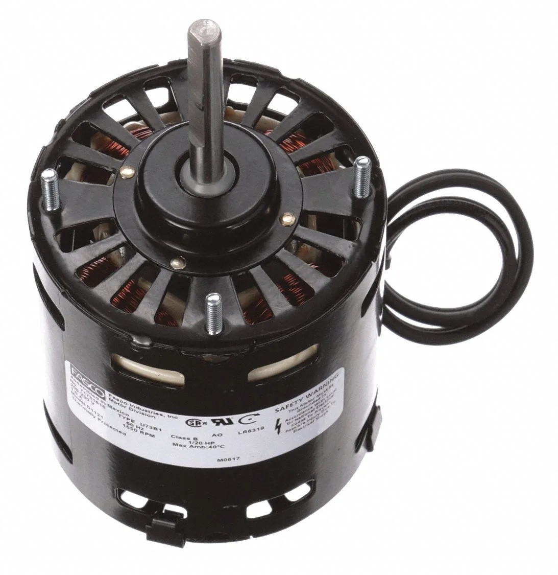 FASCO Condenser Fan Motor: Keeprite OEM Repl, 1/20 HP, 1,550 Nameplate RPM, 208-230V AC, Shaded Pole FASCO Condenser Fan Motor: Keeprite OEM Repl, 1/20 HP, 1,550 Nameplate RPM, 208-230V AC, Shaded Pole