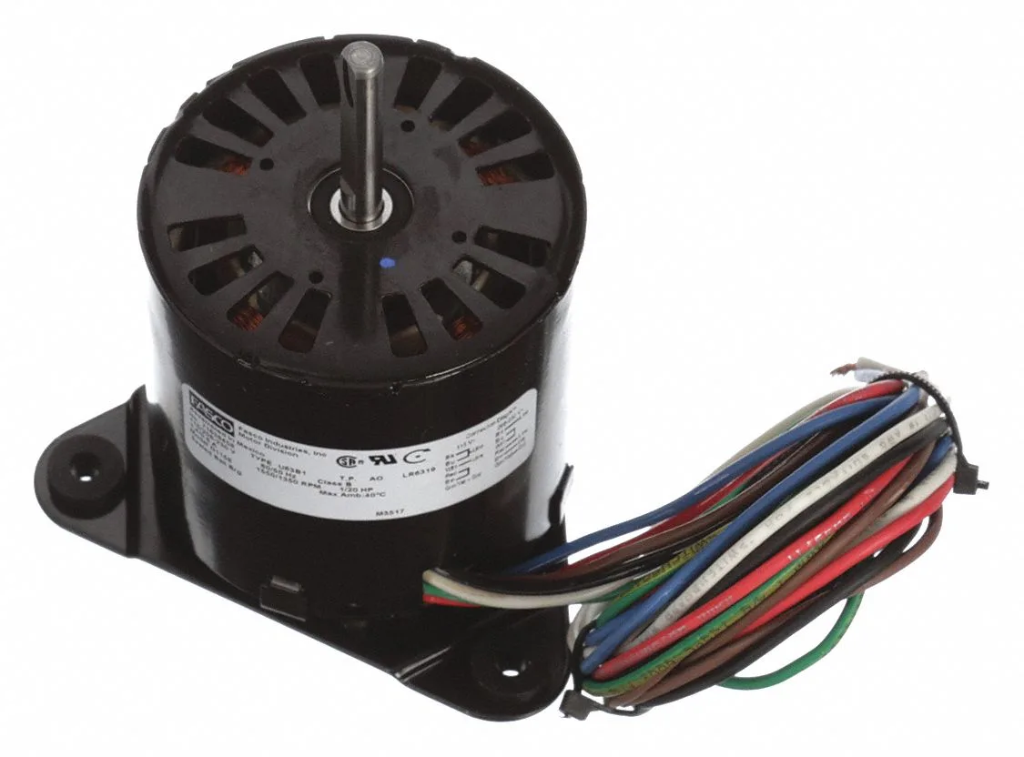 FASCO Condenser Fan Motor: Krack Refrigeration OEM Repl, 1/20 HP, 1,550 Nameplate RPM, 3.3 in Frame