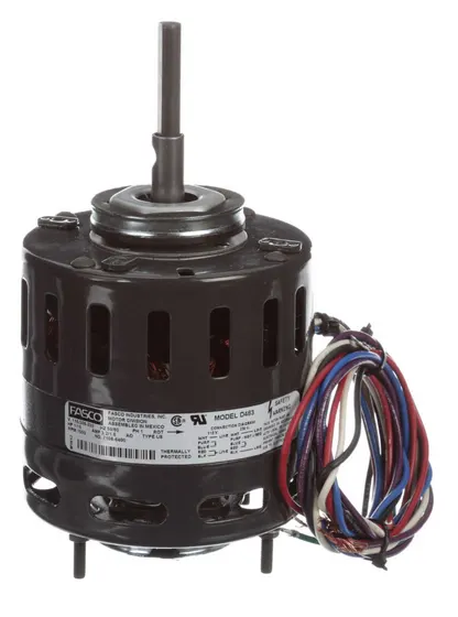 محرك Fasco D483، 1/15 حصان، 1550 دورة في الدقيقة، قطر 4.4 بوصة، 115 / ‎208-230 فولت