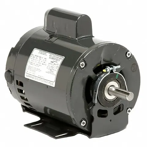 U.S. MOTORS Belt Drive Motor: 1 Speed, Open Dripproof, Cradle Base Mount, 1/3 HP, 115/230V AC, Auto