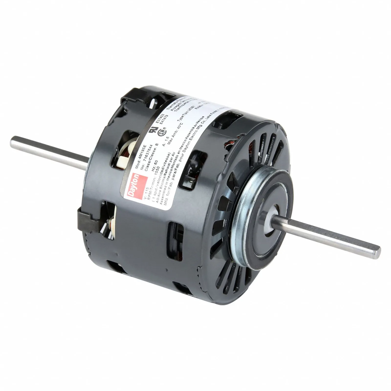 محرك HVAC Dayton، مفتوح بتيار هواء، 1/25 حصان، 1550 دورة في الدقيقة، 115 فولت، CWLE محرك HVAC Dayton، مفتوح بتيار هواء، 1/25 حصان، 1550 دورة في الدقيقة، 115 فولت، CWLE