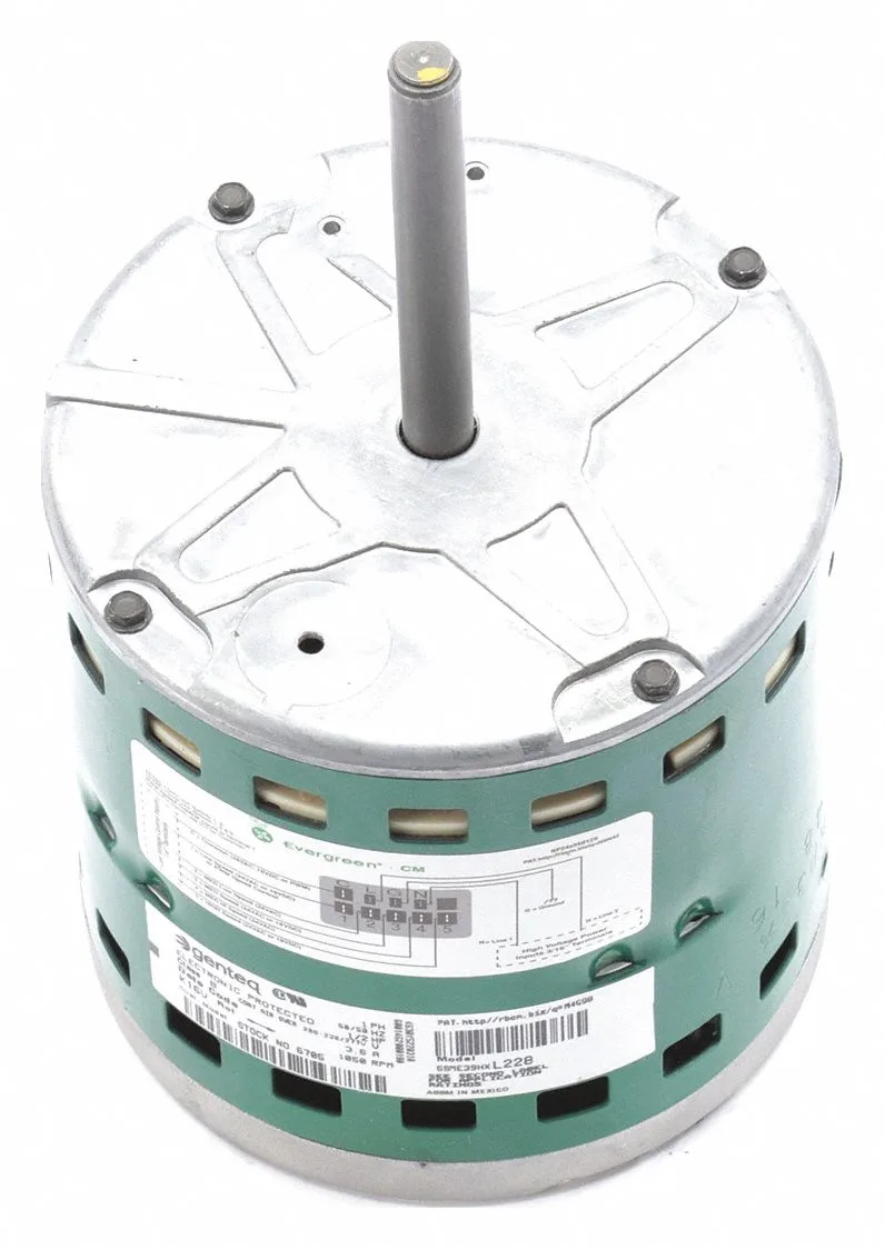 GENTEQ ECM Direct Drive Blower Motor: 5 Speed, Open Air-Over, Face Mount, 1/2 HP, 208-230/277V AC GENTEQ ECM Direct Drive Blower Motor: 5 Speed, Open Air-Over, Face Mount, 1/2 HP, 208-230/277V AC