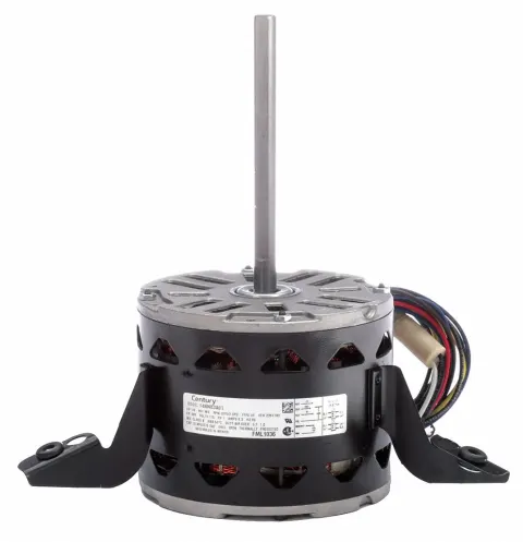 CENTURY Condenser Fan Motor: Lug Mount, Open Air-Over, 1/3 HP, 1,075 Nameplate RPM, 3 Speed, 115V AC