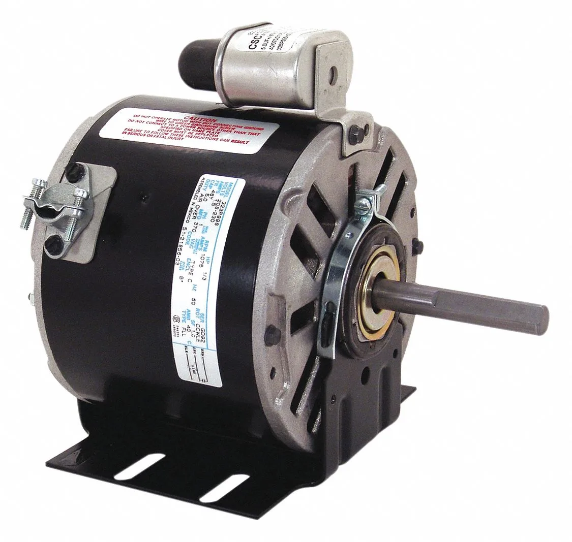 CENTURY Condenser Fan Motor: Hill Refrigeration OEM Repl, 1/3 HP, 1,625 Nameplate RPM, 208-230V AC
