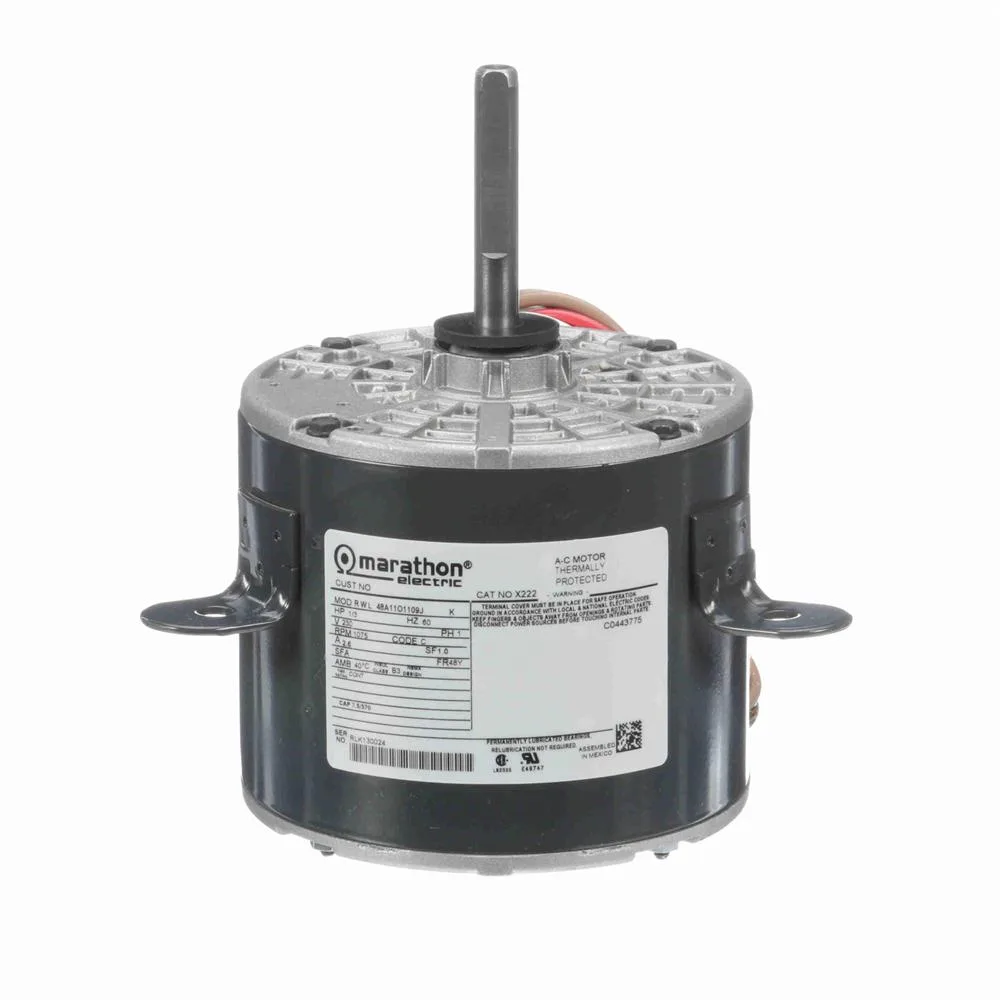 Marathon X222 PSC Blower Motor, 5-5/8" Dia., 1/3 HP, 1075 RPM, Carrier OEM Replacement Marathon X222 PSC Blower Motor, 5-5/8" Dia., 1/3 HP, 1075 RPM, Carrier OEM Replacement