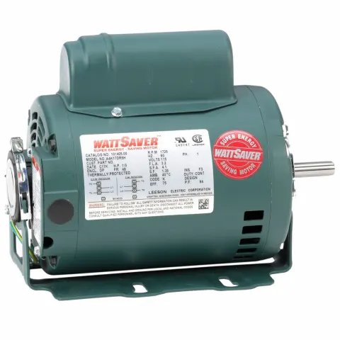 LEESON Fan and Blower Motors: 1 Speed, Open Dripproof, Resilient Base Mount, 1/3 HP, 115V AC, Auto