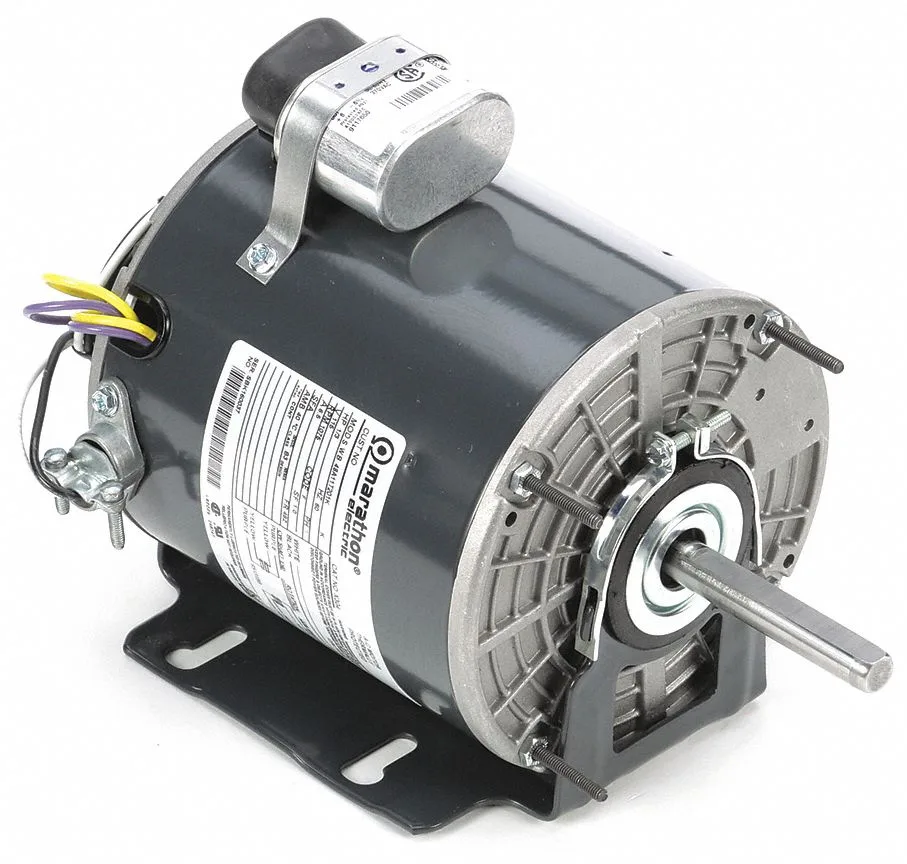 MARATHON MOTORS Motor: 1 Speed, Totally Enclosed Air-Over, Resilient Base Mount, 1/3 HP, 115V AC MARATHON MOTORS Motor: 1 Speed, Totally Enclosed Air-Over, Resilient Base Mount, 1/3 HP, 115V AC