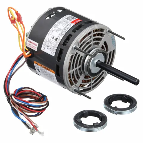 DAYTON Direct Drive Blower Motor: 3 Speed, Open Air-Over, Ring/Stud Mount, 1/3 HP, 208-230V AC, Auto