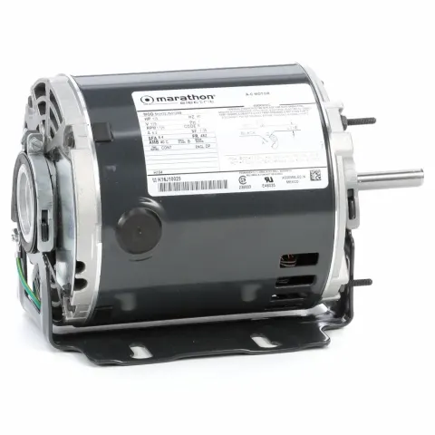 MARATHON MOTORS Direct Drive Blower Motor: 1 Speed, Open Dripproof, Resilient Base Mount, 1/3 HP