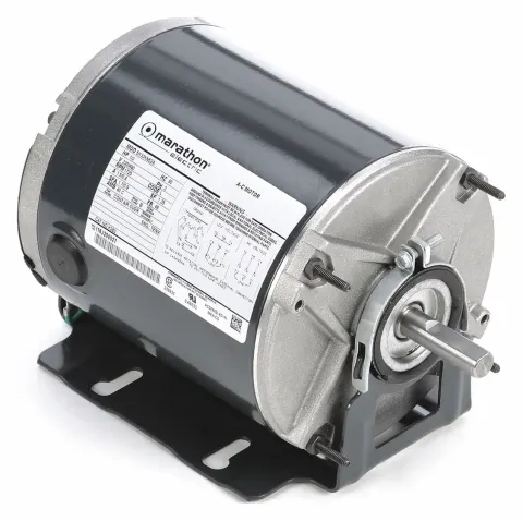 MARATHON MOTORS Belt Drive Motor: 1 Speed, Totally Enclosed Nonventilated, Cradle Base Mount, 1/3 HP