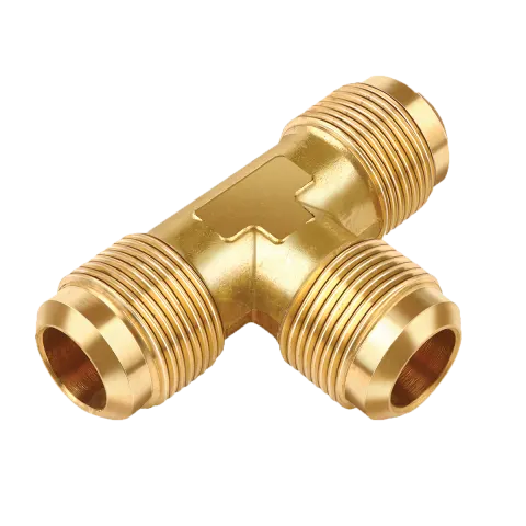 T2-4 Brass Tee 1/4" Flare