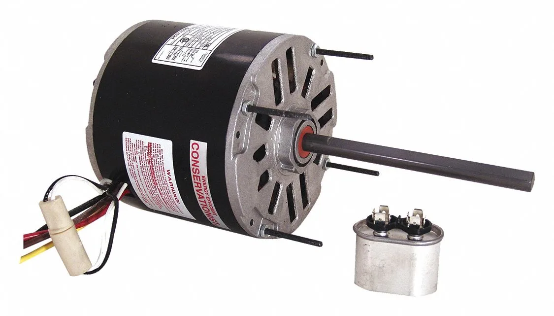 CENTURY Condenser Fan Motor: Stud Mount, Open Air-Over, 3/4 HP, 1,075 Nameplate RPM, 2 Speed, Auto CENTURY Condenser Fan Motor: Stud Mount, Open Air-Over, 3/4 HP, 1,075 Nameplate RPM, 2 Speed, Auto