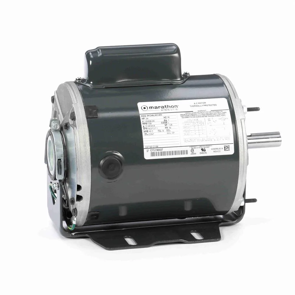 Marathon C1156 Capacitor Start Blower Motor, 6-1/2" Dia., 3/4 HP, 1725 RPM Marathon C1156 Capacitor Start Blower Motor, 6-1/2" Dia., 3/4 HP, 1725 RPM