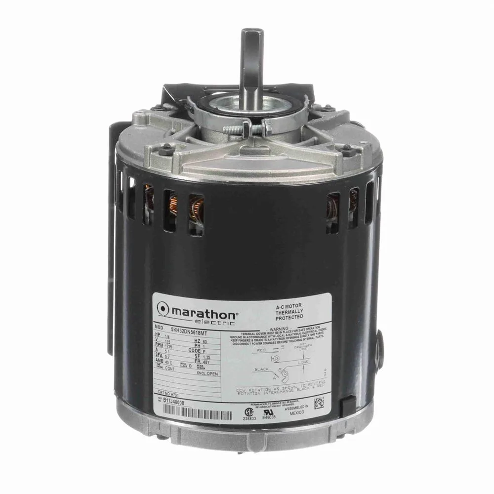 Marathon HG701 Split Phase Blower Motor, 5-5/8" Dia., 1/4 HP, 1725 RPM Marathon HG701 Split Phase Blower Motor, 5-5/8" Dia., 1/4 HP, 1725 RPM