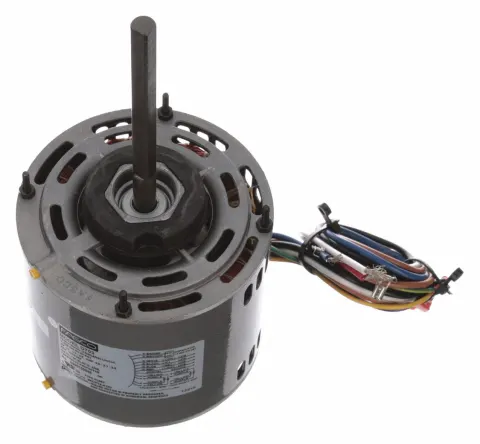 FASCO Direct Drive Blower Motor: 3 Speed, Open Dripproof, Stud Mount, 1/2, 1/3, 1/4 HP, 208-230V AC