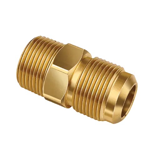 U2-4 Brass Straight Union 1/4" Male Flare x 1/4" Male Flare