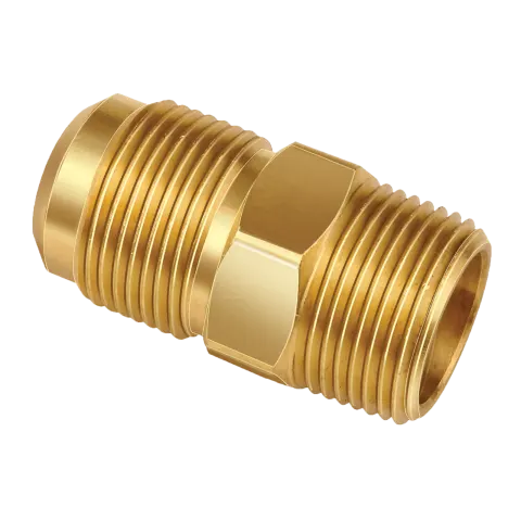 U1-8B Brass Male Conversion Union 1/2" Flare x 1/4" Male Pipe Thread