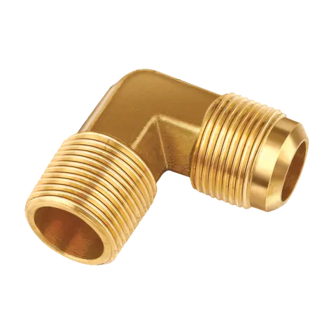 E1-4B Brass Elbow 1/4" Male Flare x 1/4" Male Pipe Thread