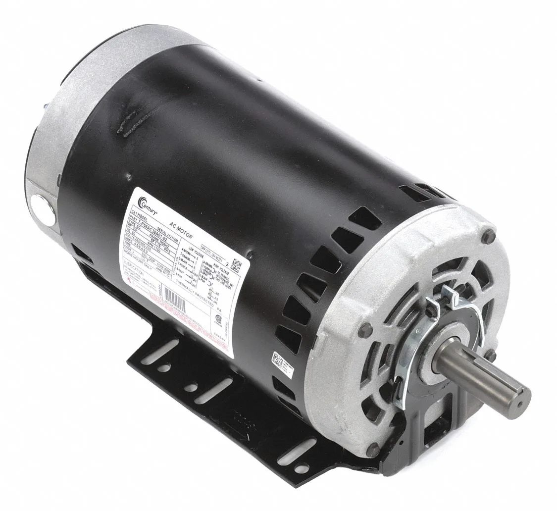 CENTURY OEM Replacement Motor: 3 HP, 1,750 Nameplate RPM, 200-230/460V AC, 3-Phase, 1,701-1,800 CENTURY OEM Replacement Motor: 3 HP, 1,750 Nameplate RPM, 200-230/460V AC, 3-Phase, 1,701-1,800