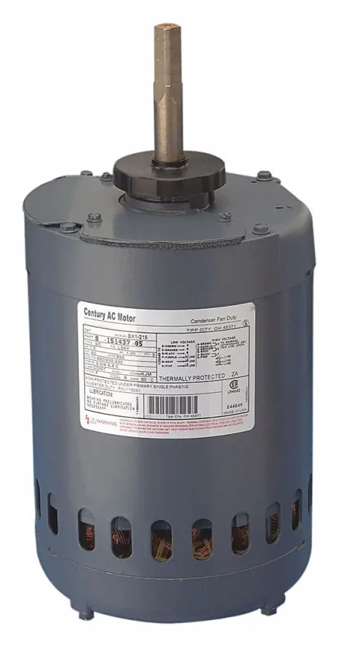 CENTURY Direct Drive Motor: Krack Refrigeration OEM Repl, 1 HP, 850 Nameplate RPM, 200-230/460V AC