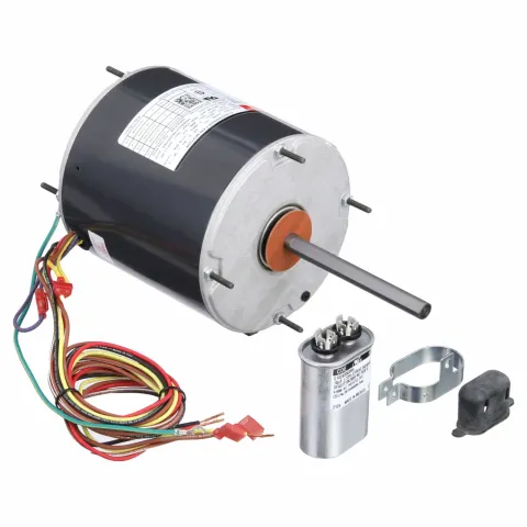 DAYTON Condenser Fan Motor: Stud Mount, Totally Enclosed Air-Over, 1/2 to 1/5 HP, 2 Speed, 460V AC