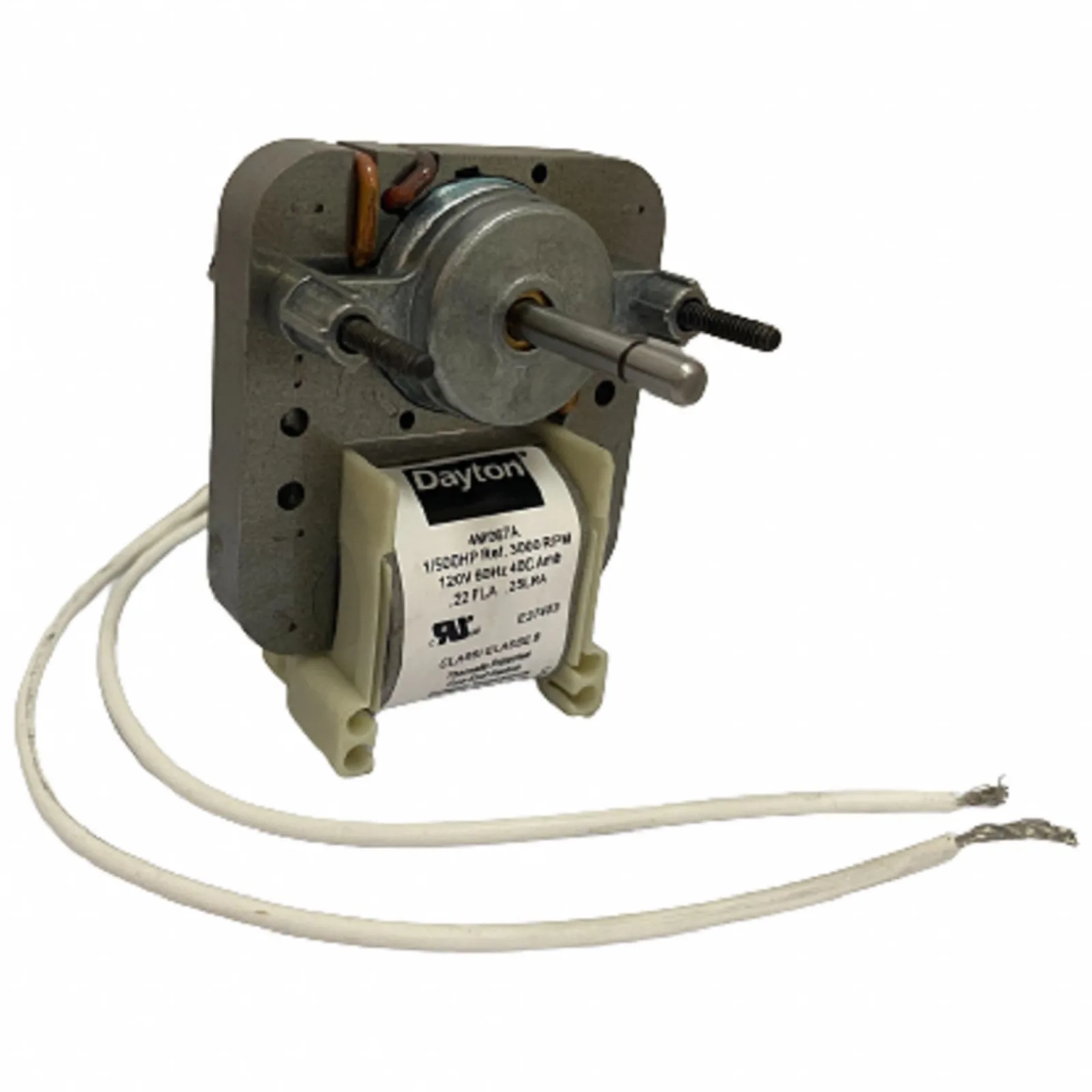 محرك بإطار C Dayton، 1/500 حصان، 3000 دورة في الدقيقة، 115 فولت، مع عقارب الساعة عند طرف العمود محرك بإطار C Dayton، 1/500 حصان، 3000 دورة في الدقيقة، 115 فولت، مع عقارب الساعة عند طرف العمود