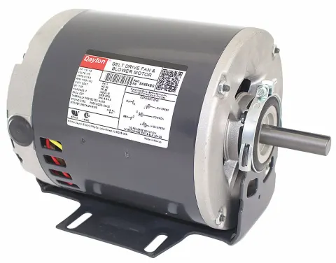 DAYTON Belt Drive Motor: 2 Speed, Open Dripproof, Cradle Base Mount, 1/3/1/6 HP, 115V AC, 56 Frame