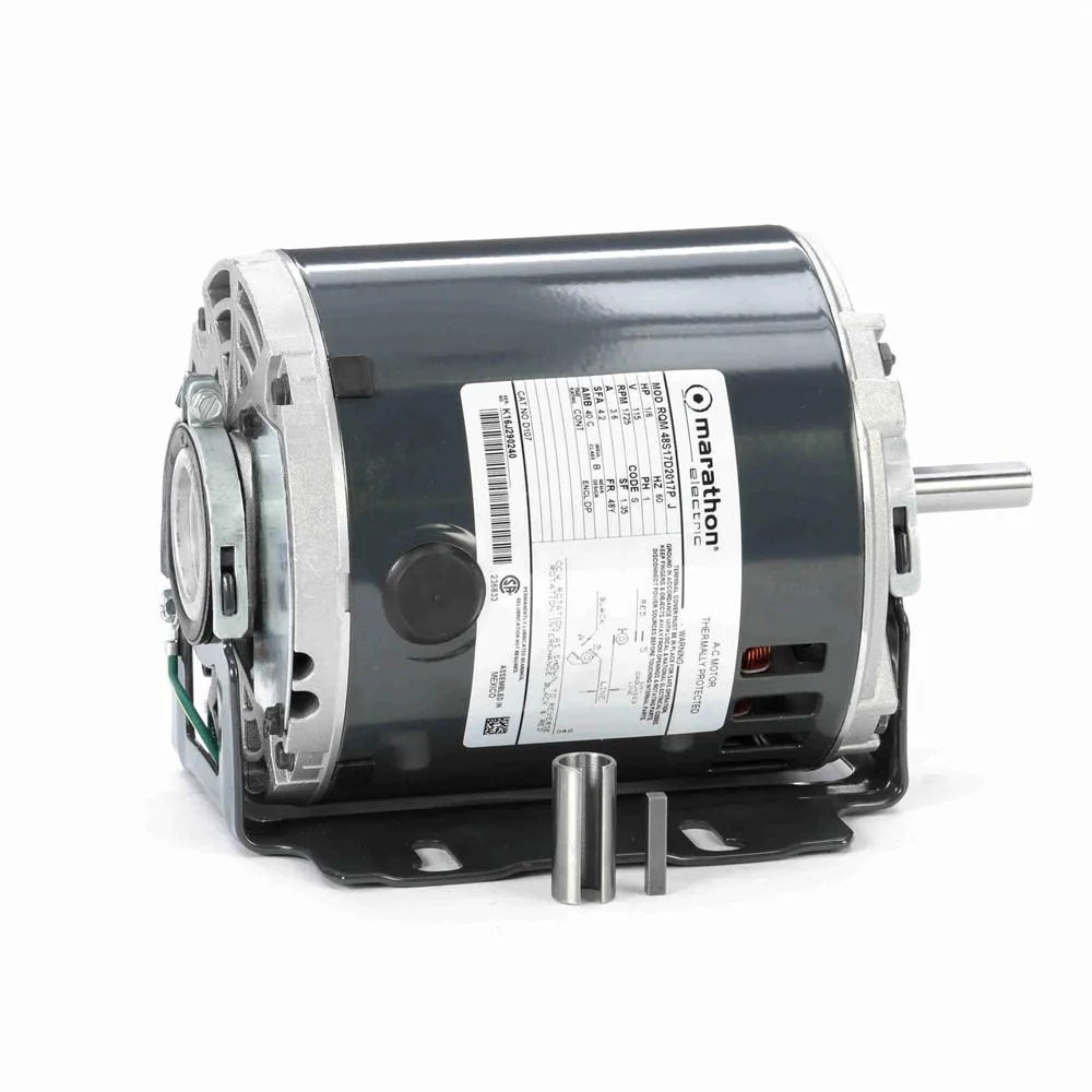 Marathon D107 Split Phase Blower Motor, 5-5/8" Dia., 1/6 HP, 1725 RPM Marathon D107 Split Phase Blower Motor, 5-5/8" Dia., 1/6 HP, 1725 RPM