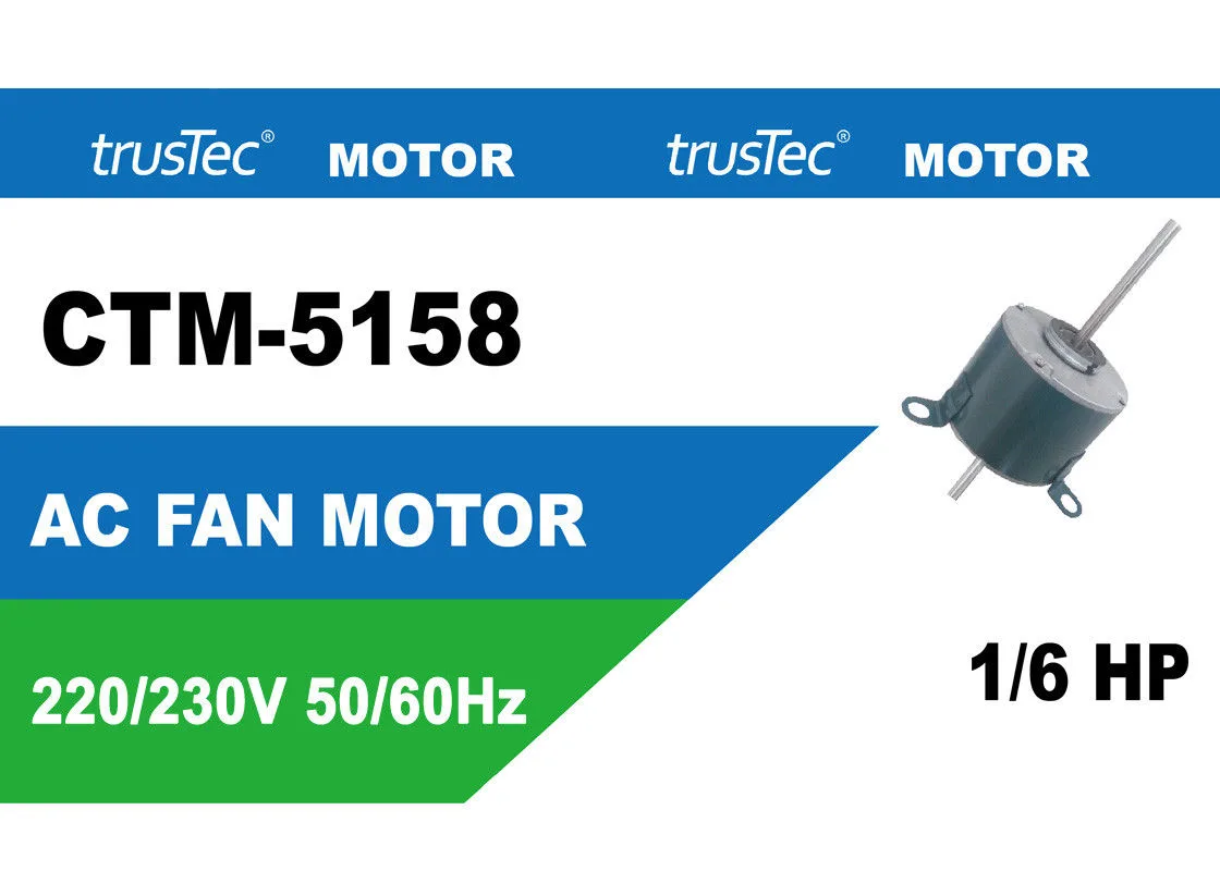 K55HXPKG-5158 CTM-5158 Evaporator Fan Blower Motor For Window Air Conditioner CLASSIC 1/6HP 50/60Hz K55HXPKG-5158 CTM-5158 Evaporator Fan Blower Motor For Window Air Conditioner CLASSIC 1/6HP 50/60Hz