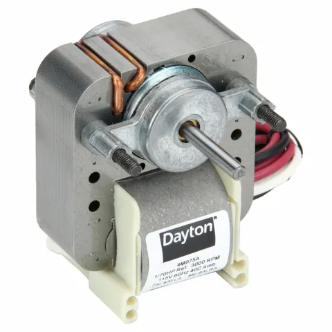 DAYTON C-Frame Motor: 1/70, 3,000, 2 No. of Speeds, 115V AC, CWSE, One-Shot, Sleeve, Stud Mount