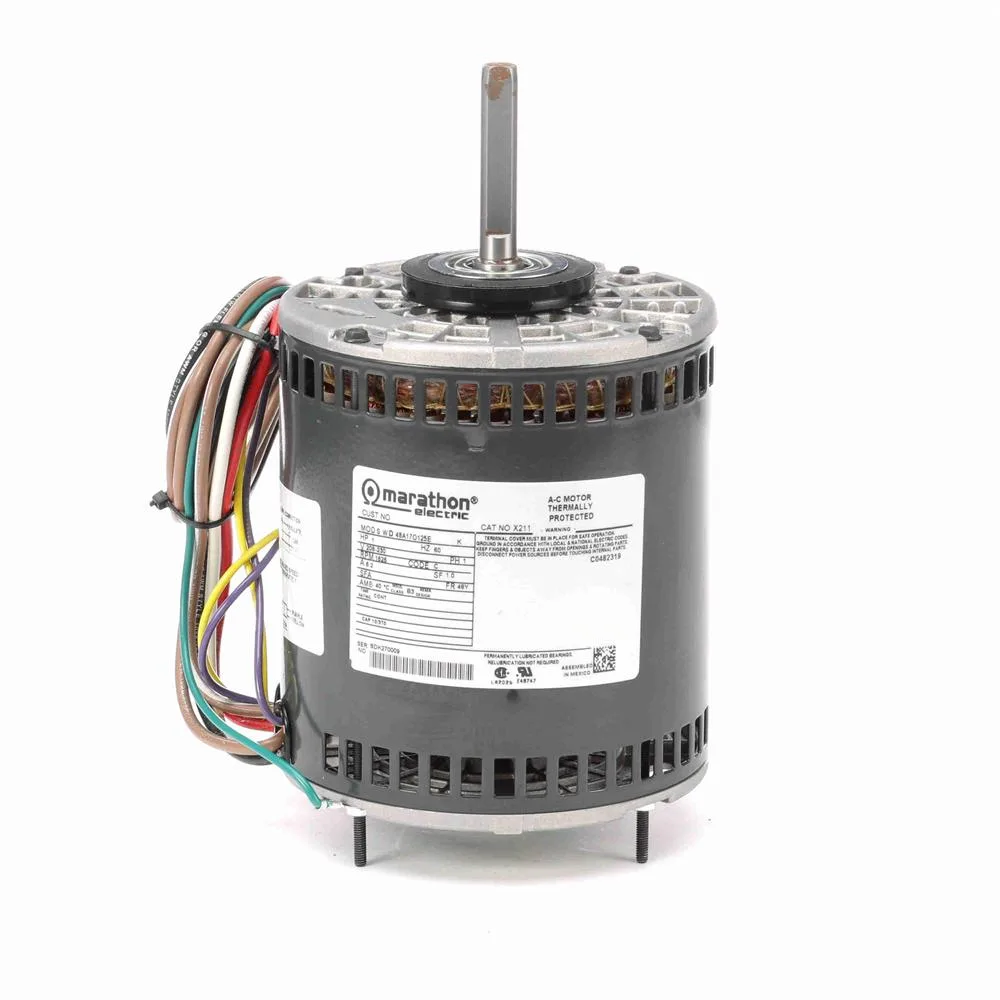 Marathon X211 Direct Drive Blower Motor, 5-5/8" Dia., 1 HP, Armstrong, Evans and LSI Home OEM Replacement Marathon X211 Direct Drive Blower Motor, 5-5/8" Dia., 1 HP, Armstrong, Evans and LSI Home OEM Replacement