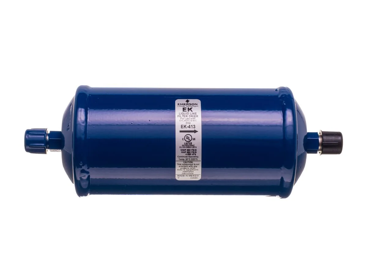 مجفف خط السائل Copeland EK413، 3/8 بوصة، فلير (Flare) مجفف خط السائل Copeland EK413، 3/8 بوصة، فلير (Flare)
